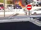 Besançon (25) : une voiture prend feu place Leclerc