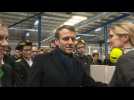 French president visits former Whirlpool factory during Amiens visit