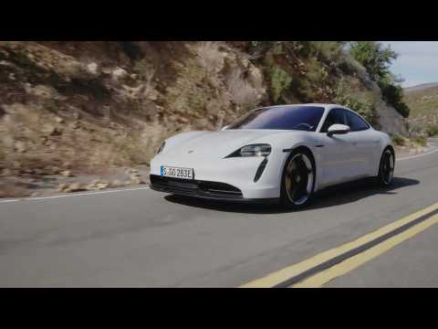 Porsche Taycan 4S in Carrara White Driving Video