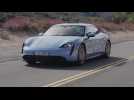 Porsche Taycan 4S in Frozen Blue Driving Video