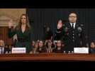 US: Alexander Vindman and Jennifer Williams swear in before public hearing in impeachment probe