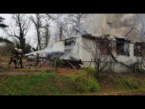 Saint-Laurent-la-Conche: une maison entièrement détruite par les flammes