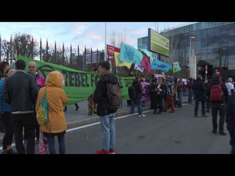 Extinction Rebellion activists protest at COP25 in Madrid