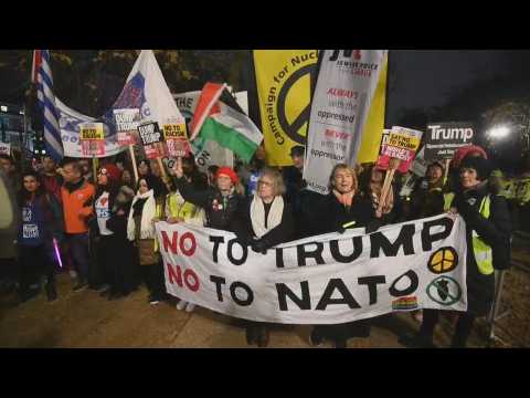 Thousands protest in London against NATO and Trump
