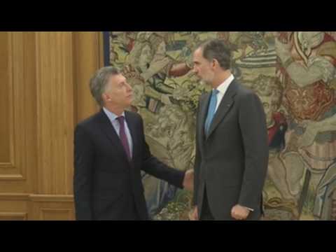 King Felipe VI meets with President Macri