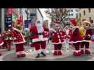 Santa comes early to South Korea, performs choreography