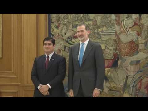 King Felipe VI meets with Costa Rica president