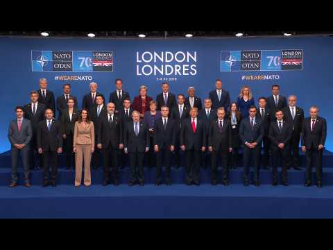 World leaders pose for NATO summit family photo in Watford