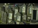 Community leaders visit cemetery where grave stones were defaced with swastikas - Label : AFPTV - First images - Category : News