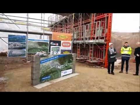 Châtenois :  pose de la première pierre de la déviation