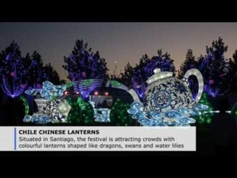 Chinese lantern festival offers "island of peace" in Chile amid protests
