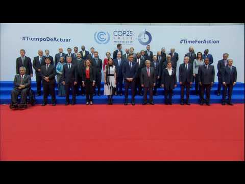 World leaders gather for family photo at COP25 in Madrid