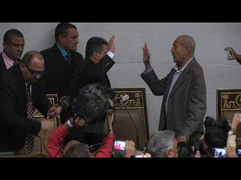 Rival to Venezuela's Guaido sworn-in as parliament speaker
