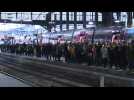 Back to work for commuters at a busy Saint Lazare station as transport strike enters 33rd day