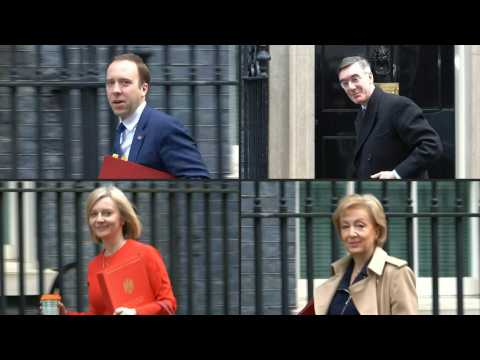 Boris Johnson's ministers arrive at Downing Street for cabinet meeting