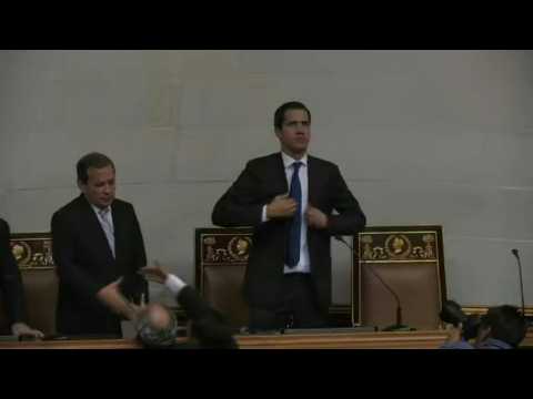 Venezuela's Guaido gains access to parliament speaker's seat
