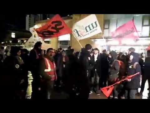 Nancy : rassemblement devant la gare de nancy contre la réforme des retraites
