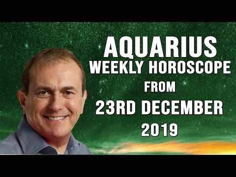 Aquarius Weekly Astrology Horoscope 23rd December 2019