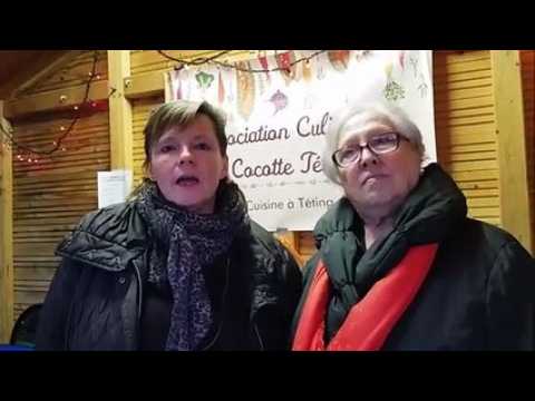 Marché de Noël de Saint Avold : Estelle et Paulette présentent le chalet de l'association La cocotte tetingeoise