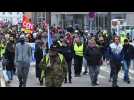 Syndicats et gilets jaunes manifestent à Strasbourg