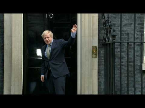 Boris Johnson returns to Downing Street after meeting Queen