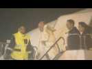 Pope Francis arrives at Tokyo-Haneda Airport