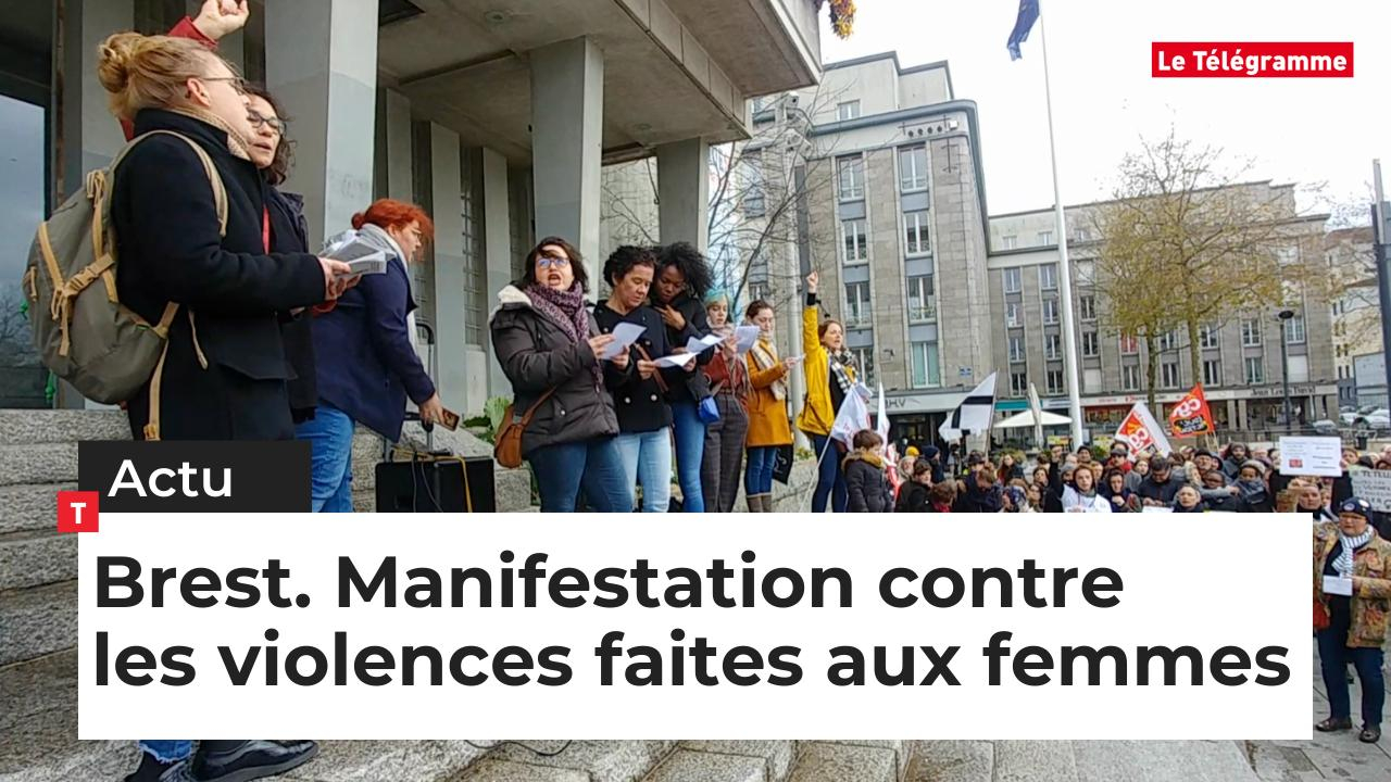 Brest. 200 personnes pour dire stop aux violences faites aux femmes (Le Télégramme)