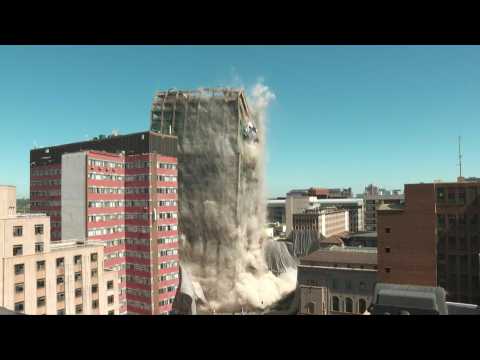 Johannesburg's Bank of Lisbon building demolished one year after deadly fire