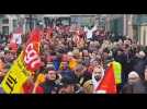 Le cortège mulhousien lors de la manifestation du 17 décembre 2019