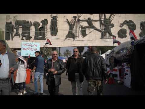 Iraqis continue to protest in Baghdad's Tahrir Square