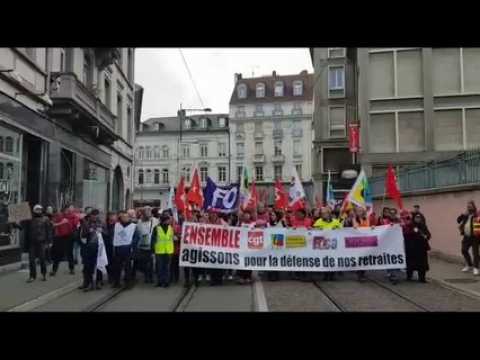 Retraites : "une mobilisation encore plus forte" que le 5 décembre à Mulhouse