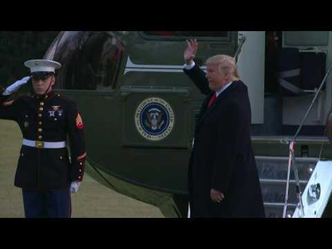 Trump leaves for Michigan rally ahead of House impeachment vote