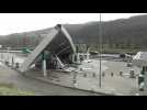 Petrol station collapses in France after high winds