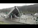 Petrol station collapses in France after high winds - Label : AFPTV - First images - Category : News