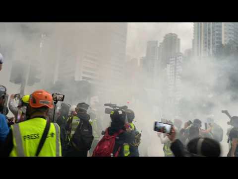 Tear gas fired in Hong Kong