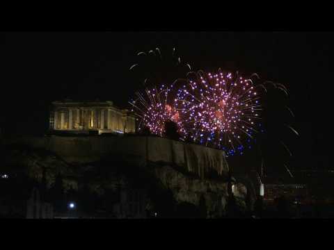 Greece welcomes 2020 with fireworks over the Acropolis