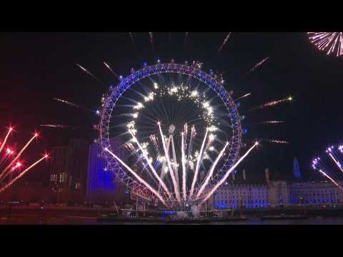 London welcomes 2020 with fireworks from the London Eye