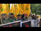 Hashed al-Shaabi members attend the funeral for Iranian commanders - Label : AFPTV - First images - Category : News