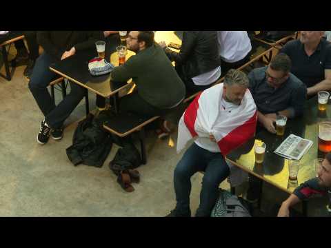 Rugby: English fans watch the World Cup final