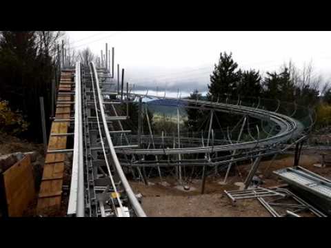 Lac Blanc : Construction de la piste de luge