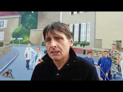 L'artiste Éric Haven parle de sa réfection de la fresque murale de Dieuze