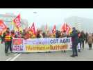 Images of union members and protesters gathering in Lyon - Label : AFPTV - First images - Category : News