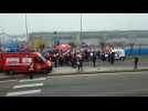 Grève du 5 décembre : lâcher de ballons au rond-point de Noidans-les-Vesoul (70)