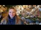 Au marché de Noël de Thann, Cindy Poirot, productrice et vendeuse de sapins, donne ses petits trucs pour conserver leur fraîcheur aux arbres de Noël
