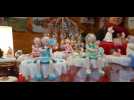 Au marché de Noël de Thann, Marilyn Sénéchal propose des figurines faites main en porcelaine froide.
