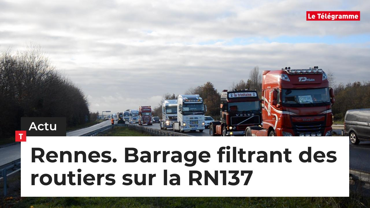 Rennes. Barrage filtrant des routiers sur la RN137 (Le Télégramme)