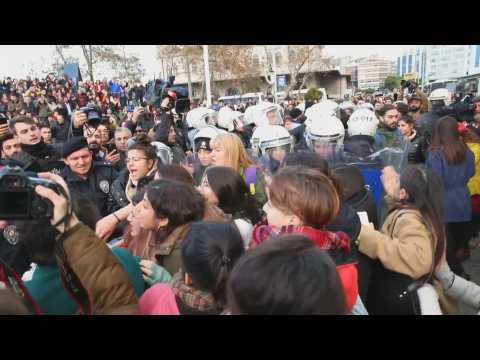 Police disperse protesters singing feminist anthem in Turkey