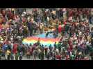 Bolivians protest in La Paz against political crisis