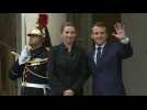 Emmanuel Macron hosts Danish PM Mette Frederiksen