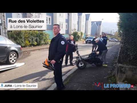 Accident rue des Violettes à Lons-le-Saunier